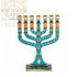 Gold Plated 12 Tribes Temple Jerusalem Ornament 7 Branch Menorah